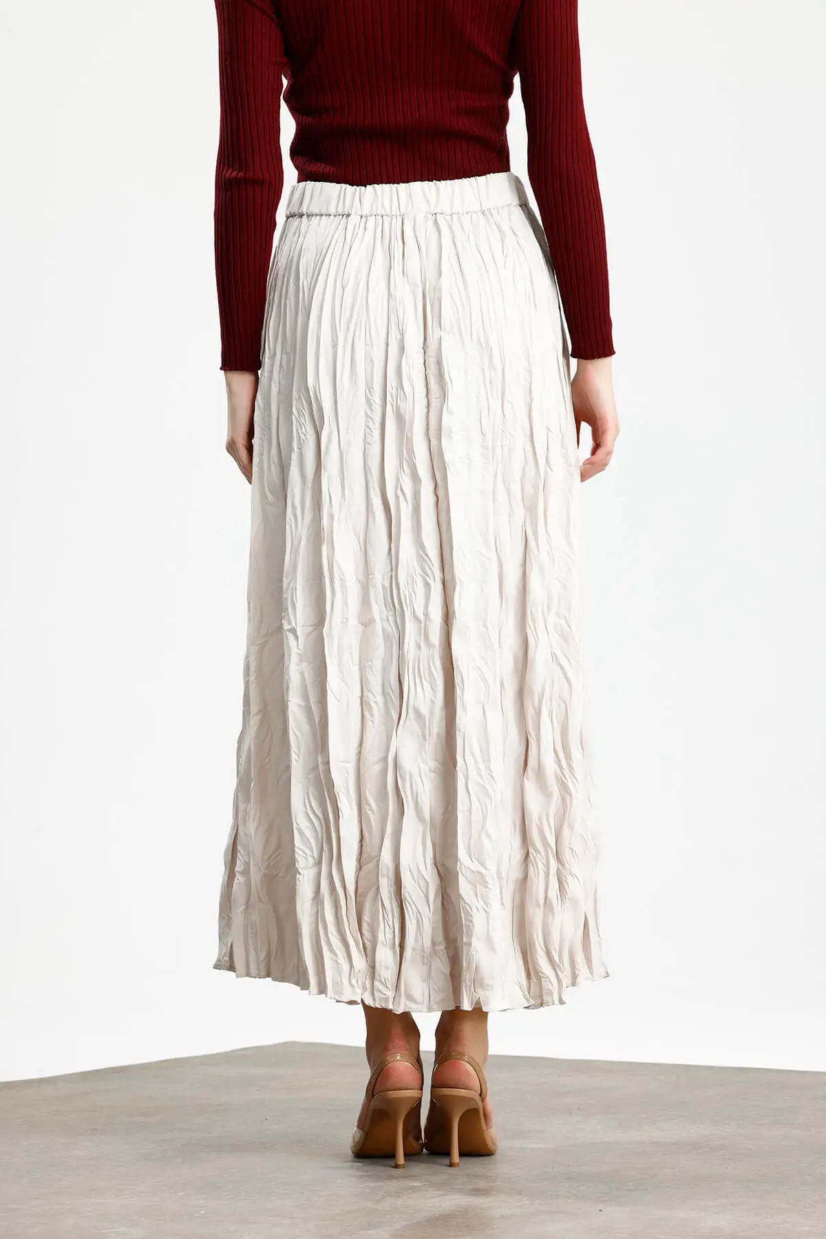 CRUSH SATEN ETEK KREM - 3