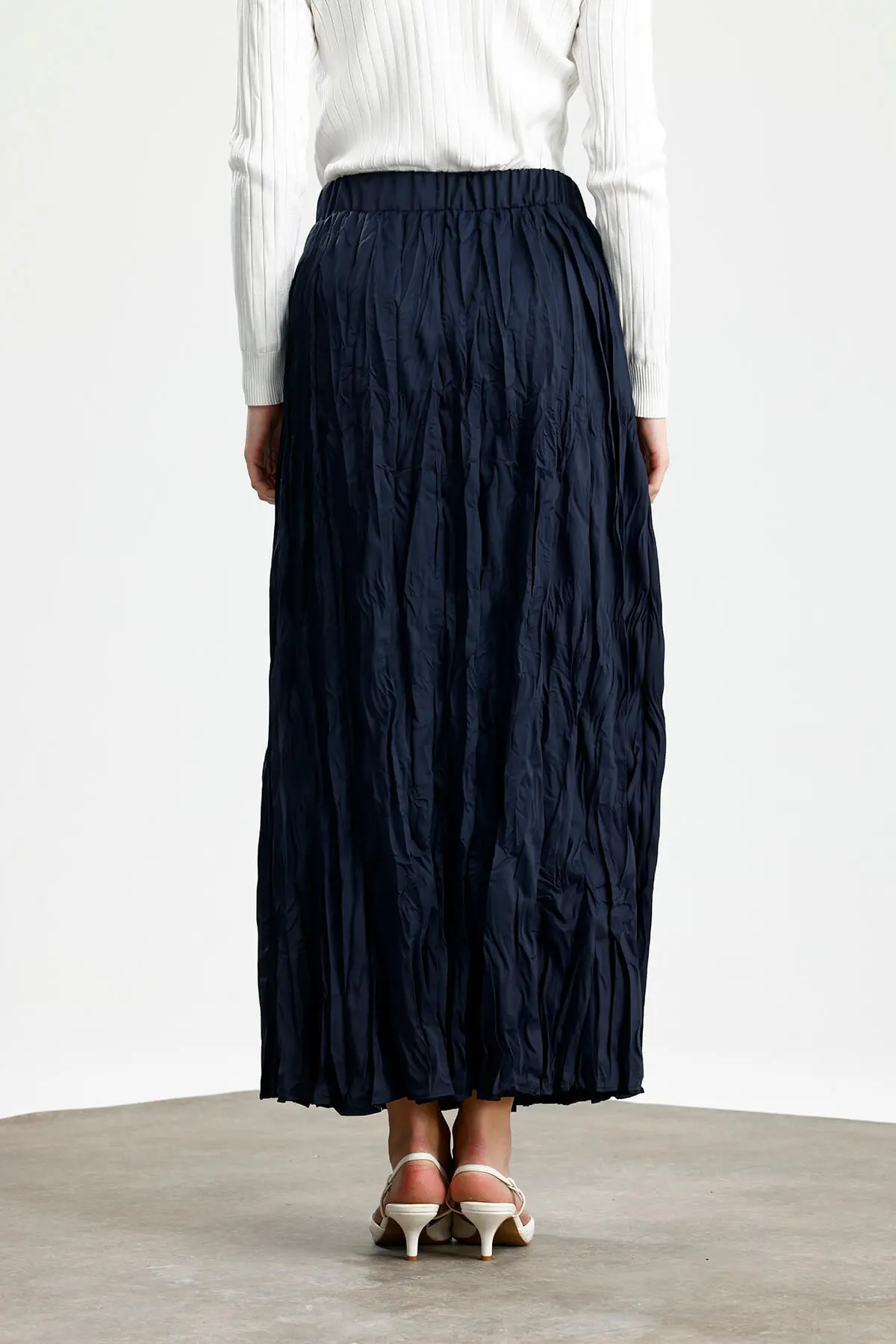 CRUSH SATEN ETEK LACİVERT - 3