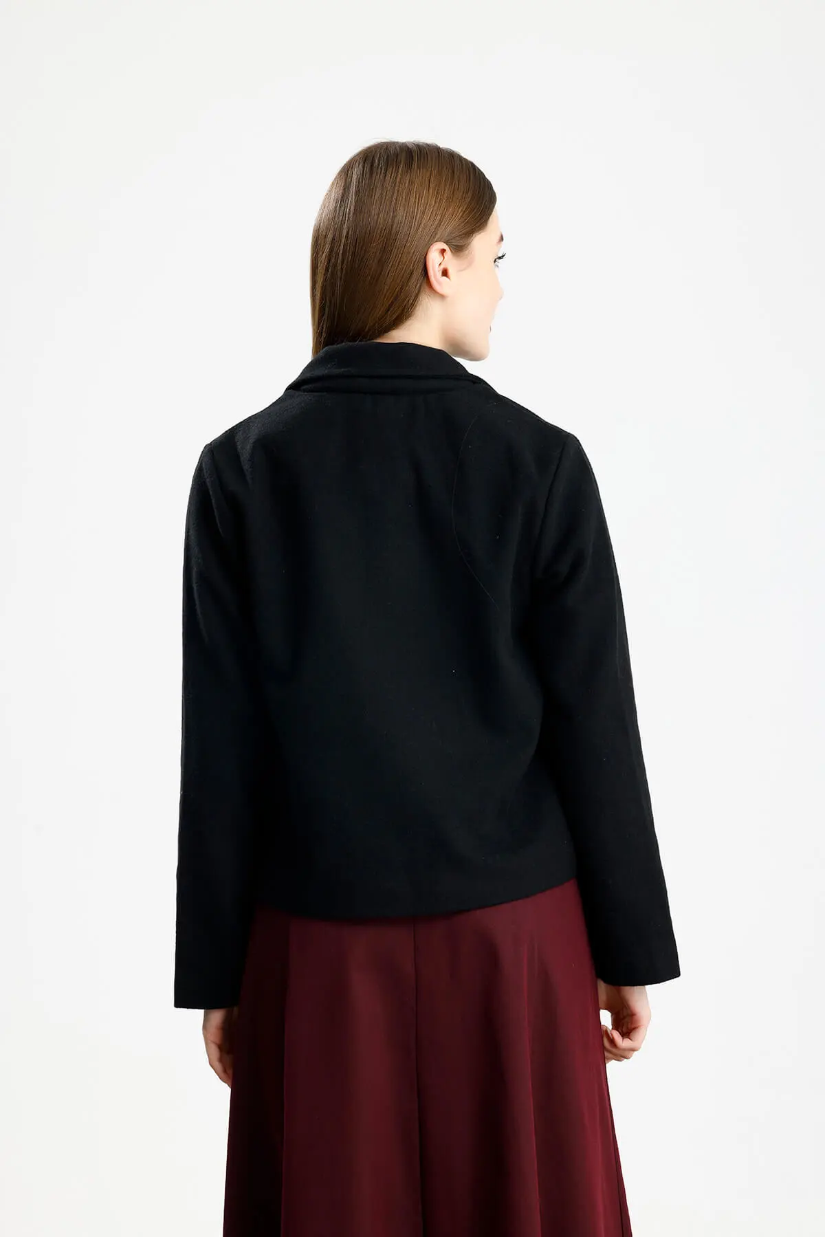 PAMUKLU KAŞE FIT CEKET SİYAH - 3